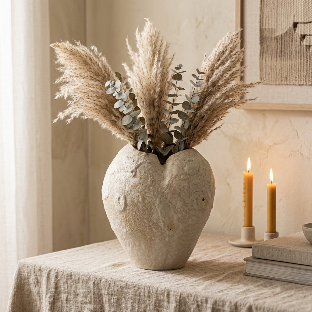 Quiet Form Hand-Painted Ceramic Vase