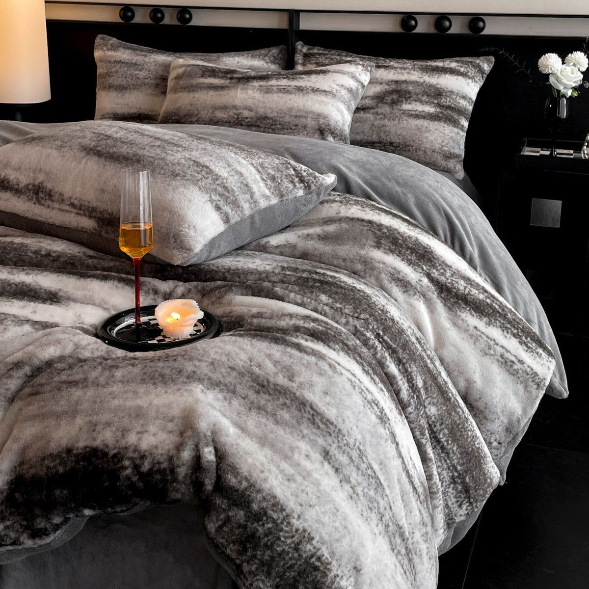 Velvet Reverie Four-Piece Bedding Set