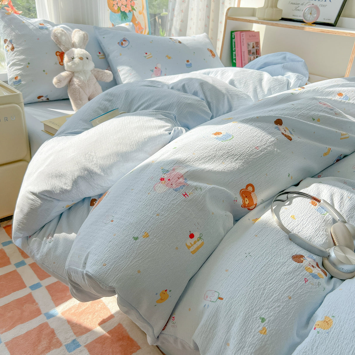 Class A Four-Piece Bedding Set Pure Cotton All Cotton All Year Round Quilt Cover Bed Sheets Quilt Cover Bed Student Dormitory Three-Piece Set Fitted Sheet 4 Julia M LifeStyles