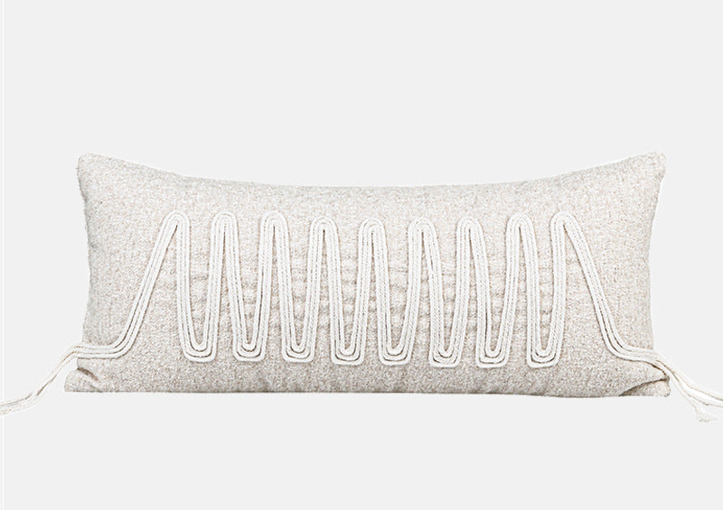 Woven Cotton Rope Lumbar Pillow