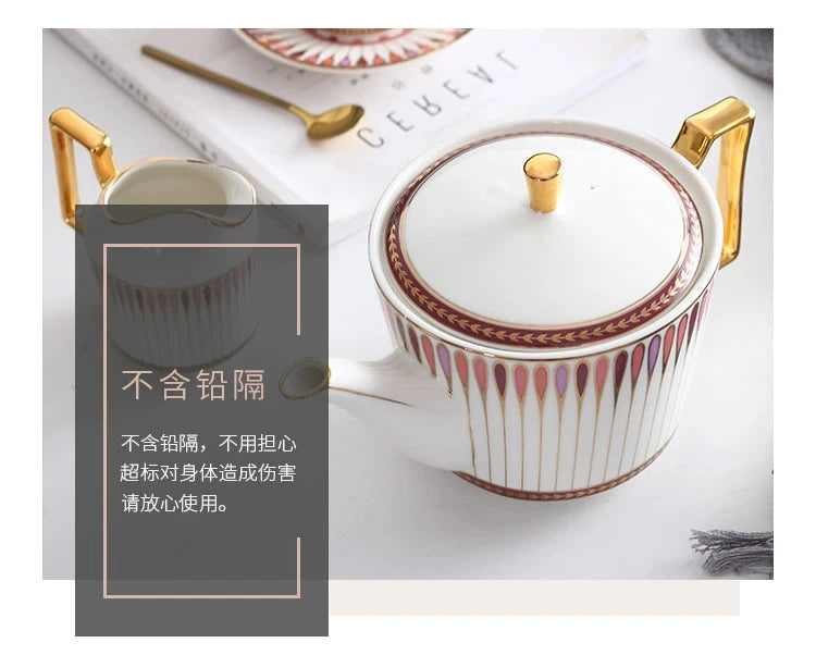 British Afternoon Tea Cup Tea Set Accessible Luxury European-Style High-End Bone China Teapot Luxury Ceramic Coffee Cup Gift Box Julia M Home & Kitchen