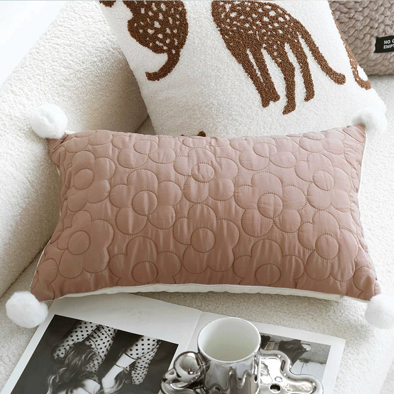 Brown Oatmeal Cream Color Accessible Luxury Living Room Sofa Pillow Cases French Beige Mid-Ancient Pillow Classy Bedside Cushion Julia M Home & Kitchen