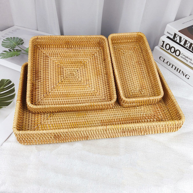 Wicker tray, tabletop storage basket - Julia M LifeStyles