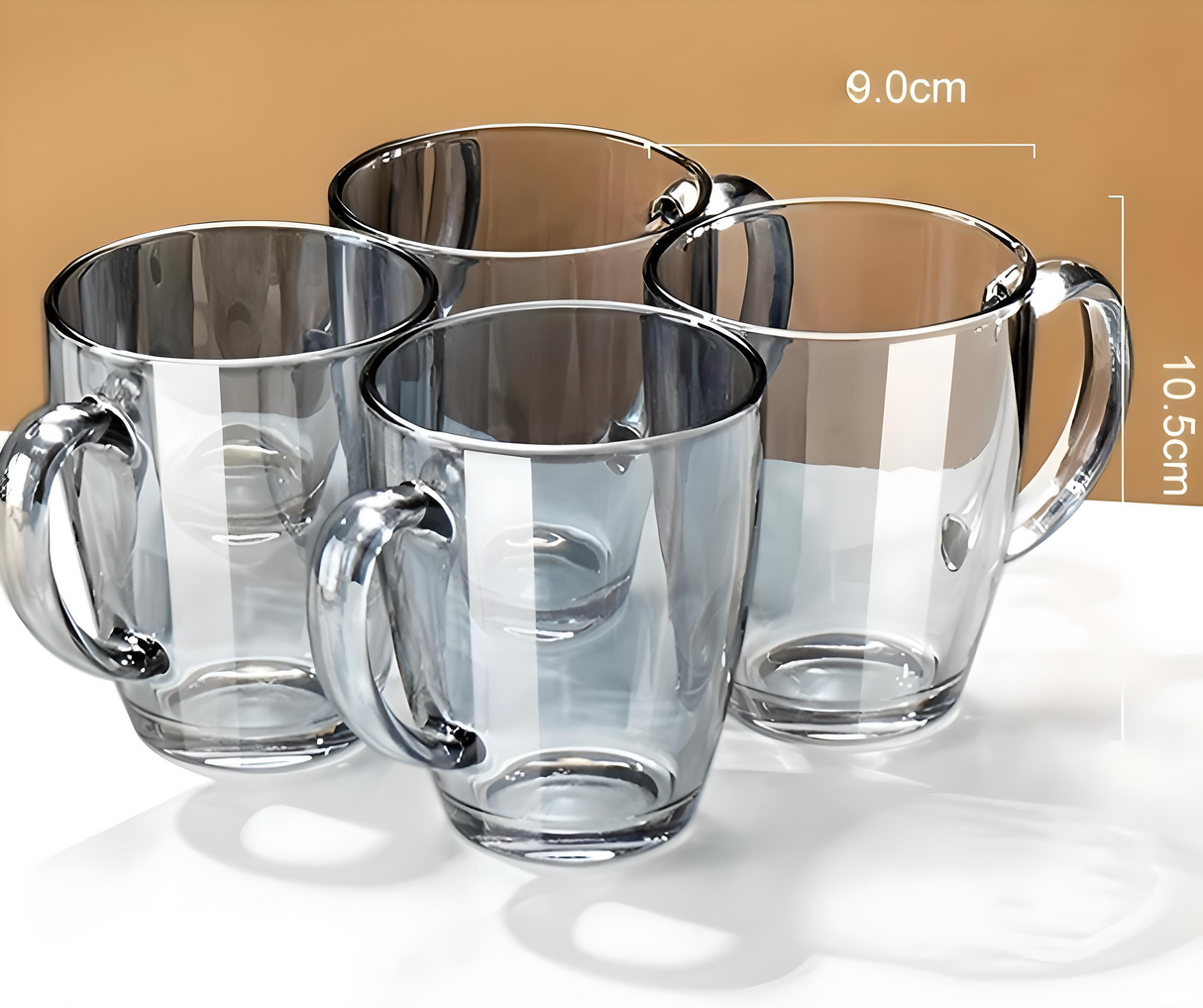 Julia M Lifestyles 380ml Drop-Resistant Tempered Glass Mug Julia M Home & Kitchen