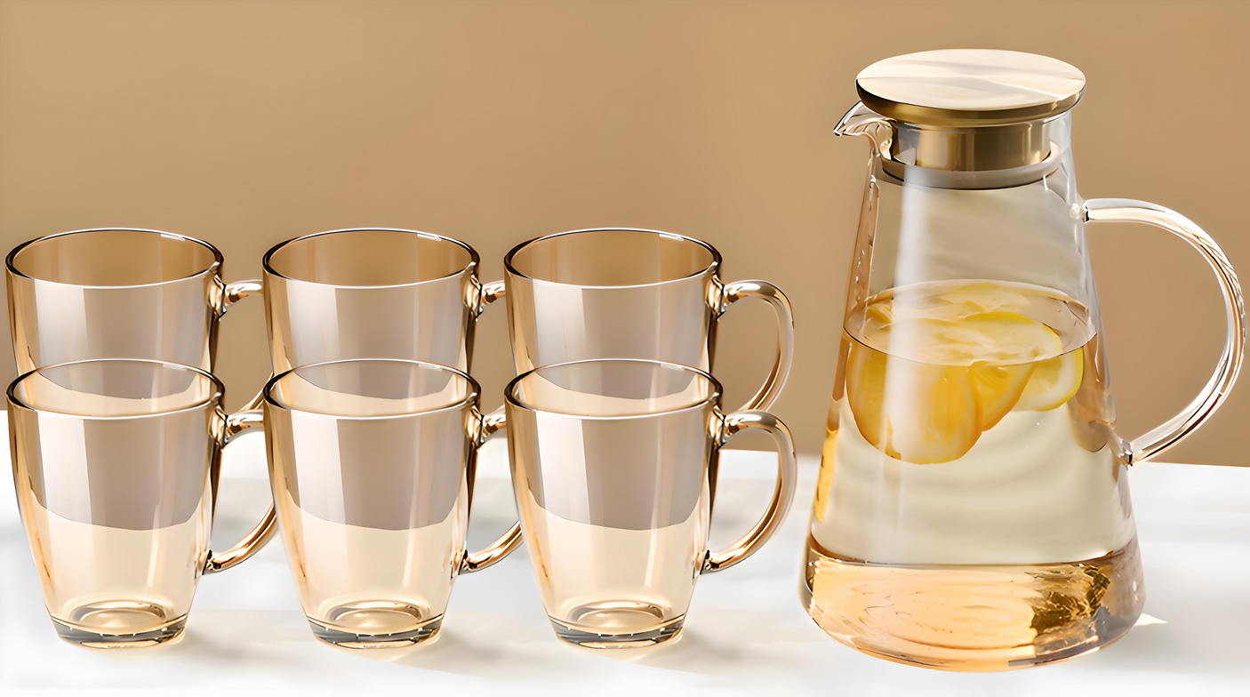 Julia M Lifestyles 380ml Drop-Resistant Tempered Glass Mug Julia M Home & Kitchen