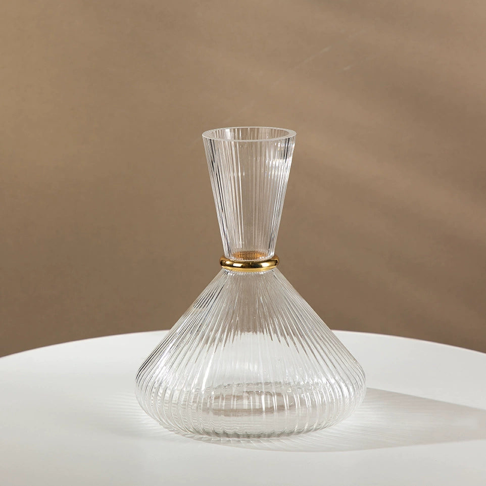 Vertical Grain Gold Waistline Goblet Champagne Glass Cocktail Glass Vertical Grain Water Cup Suit Electroplated Gold Creative Wine Ware Julia M Home & Kitchen