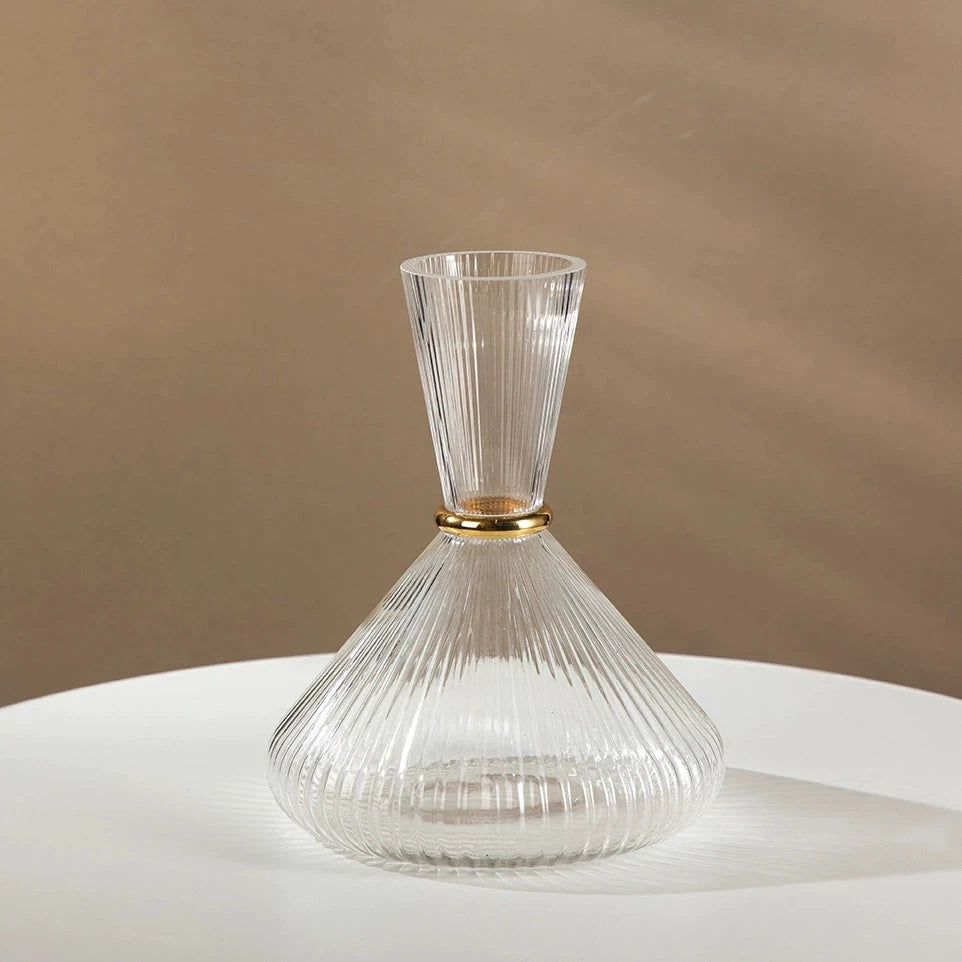 Vertical Grain Gold Waistline Goblet Champagne Glass Cocktail Glass Vertical Grain Water Cup Suit Electroplated Gold Creative Wine Ware Julia M Home & Kitchen