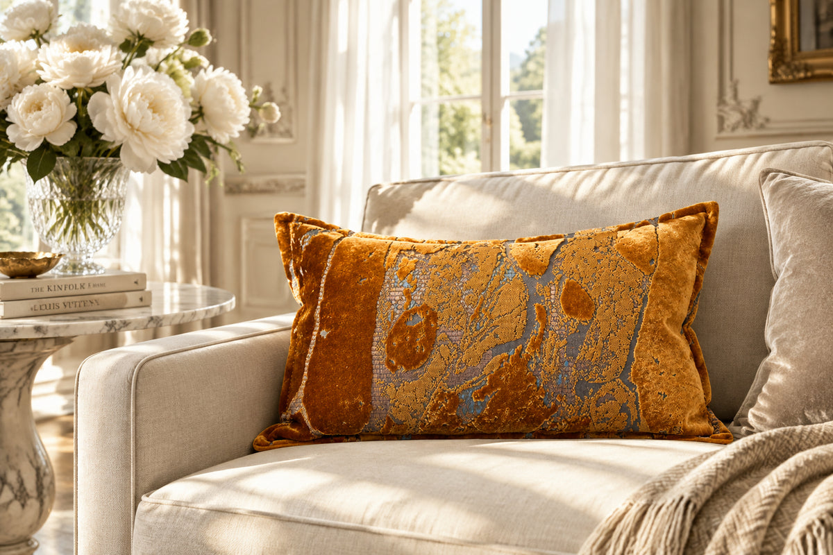 The Archive Feather Patchwork Accent Pillow