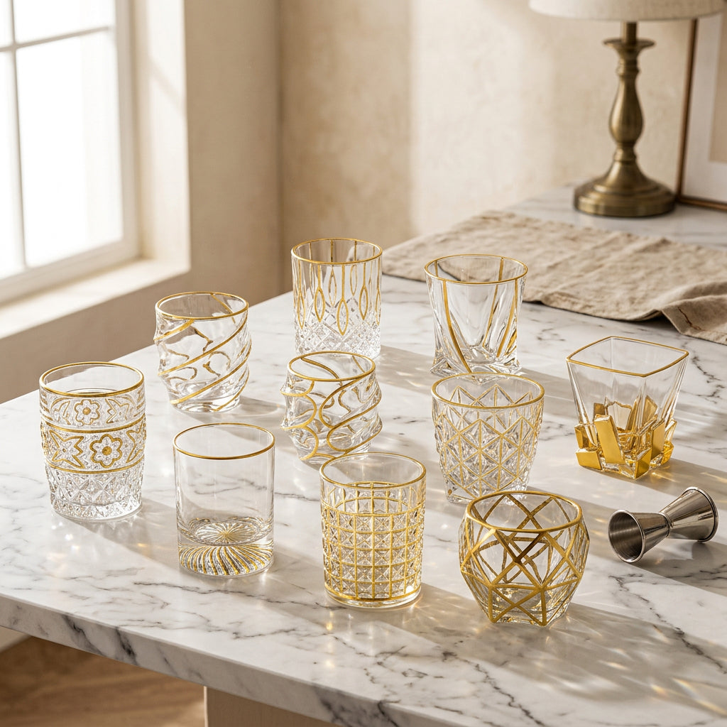 Gilded Hour Whiskey Glass