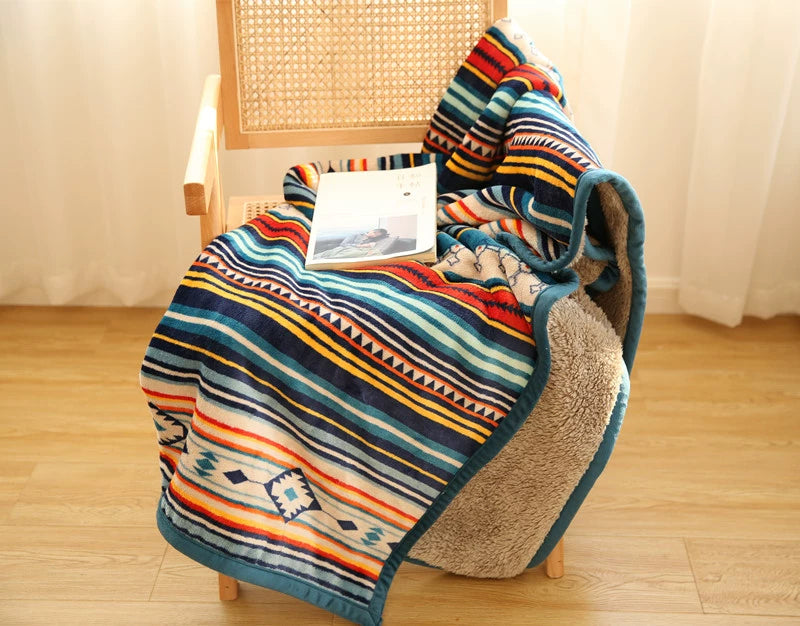 Scandinavian Winter Luxe Coral Fleece Throw Blanket Julia M LifeStyles