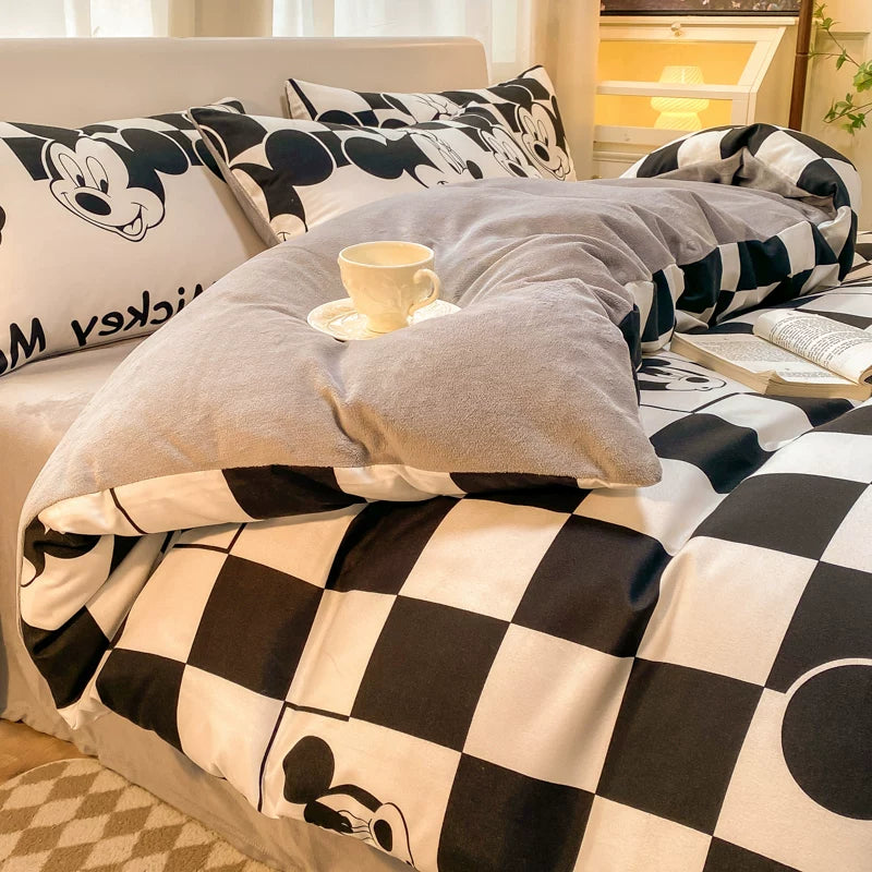 Pure Cotton Brushed Milk Fiber Duvet Cover Set - Kids Cartoon Bedding - Julia M LifeStyles