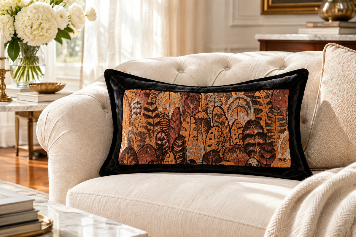 The Archive Feather Patchwork Accent Pillow