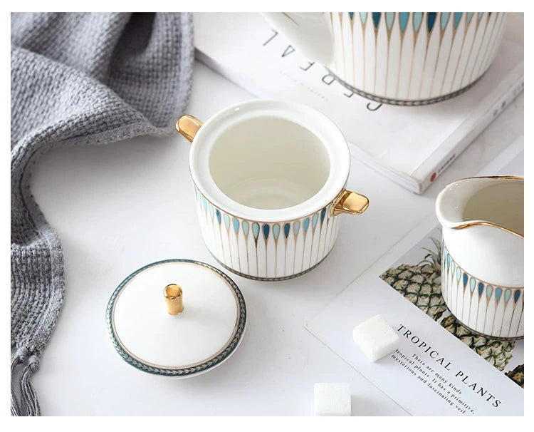 British Afternoon Tea Cup Tea Set Accessible Luxury European-Style High-End Bone China Teapot Luxury Ceramic Coffee Cup Gift Box Julia M Home & Kitchen
