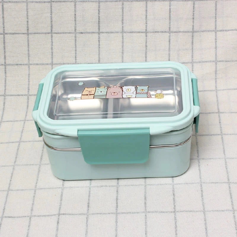 Rectangular Student Stainless Steel Divider Japanese Lunch Box Julia M LifeStyles
