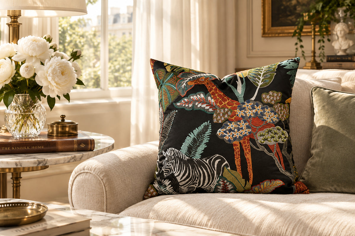 The Archive Feather Patchwork Accent Pillow
