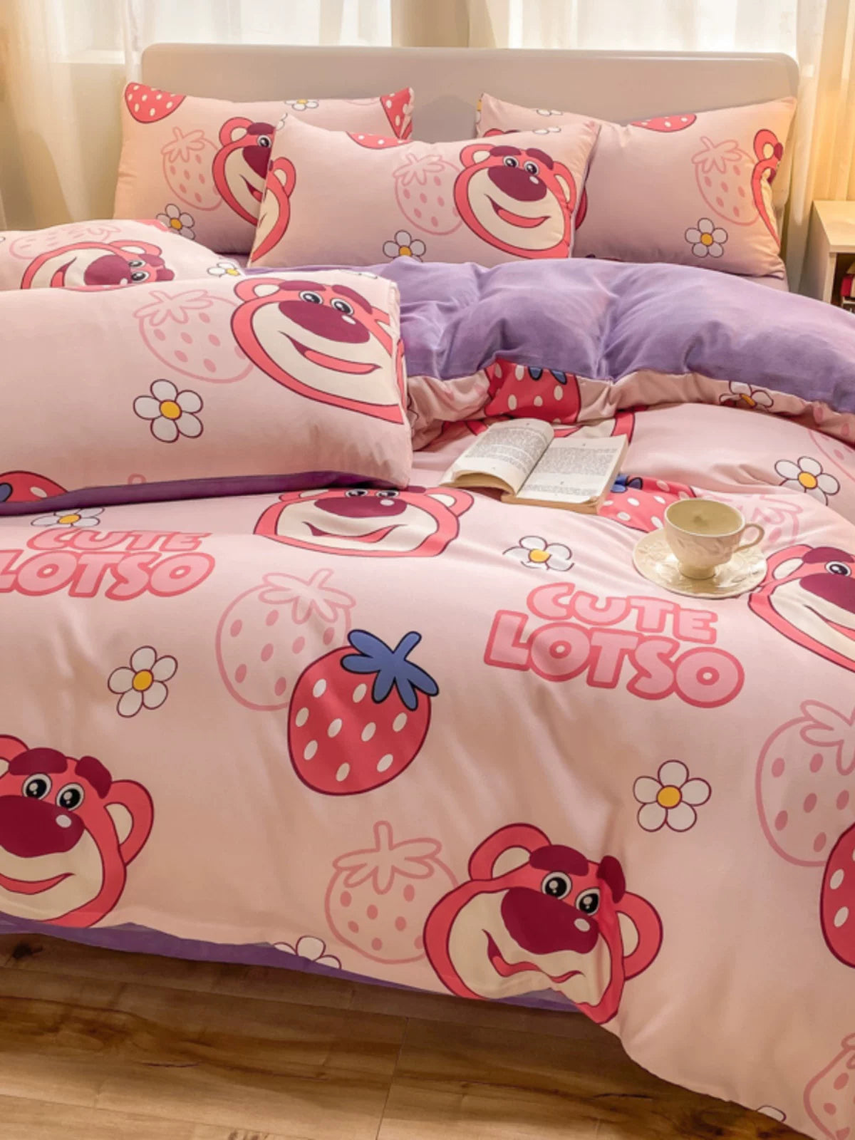 Pure Cotton Brushed Milk Fiber Duvet Cover Set - Kids Cartoon Bedding - Julia M LifeStyles