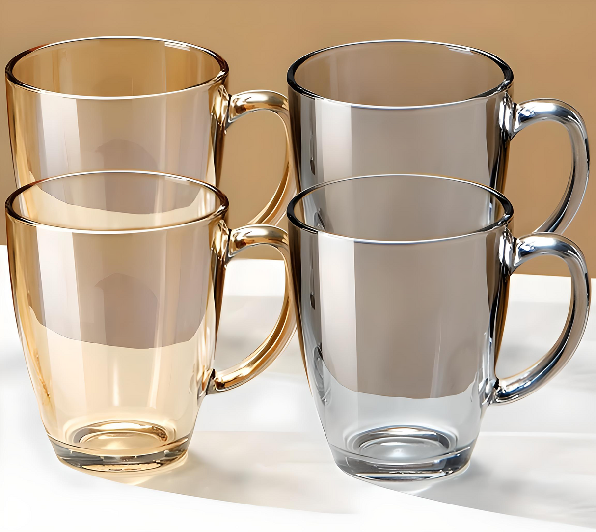 Julia M Lifestyles 380ml Drop-Resistant Tempered Glass Mug Julia M Home & Kitchen