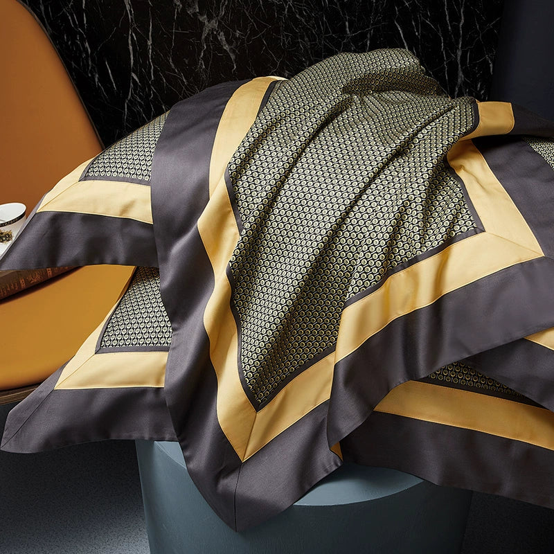 Elegant Geometric 4-Piece Pima Cotton Bed Sheet Set Julia M Home & Kitchen