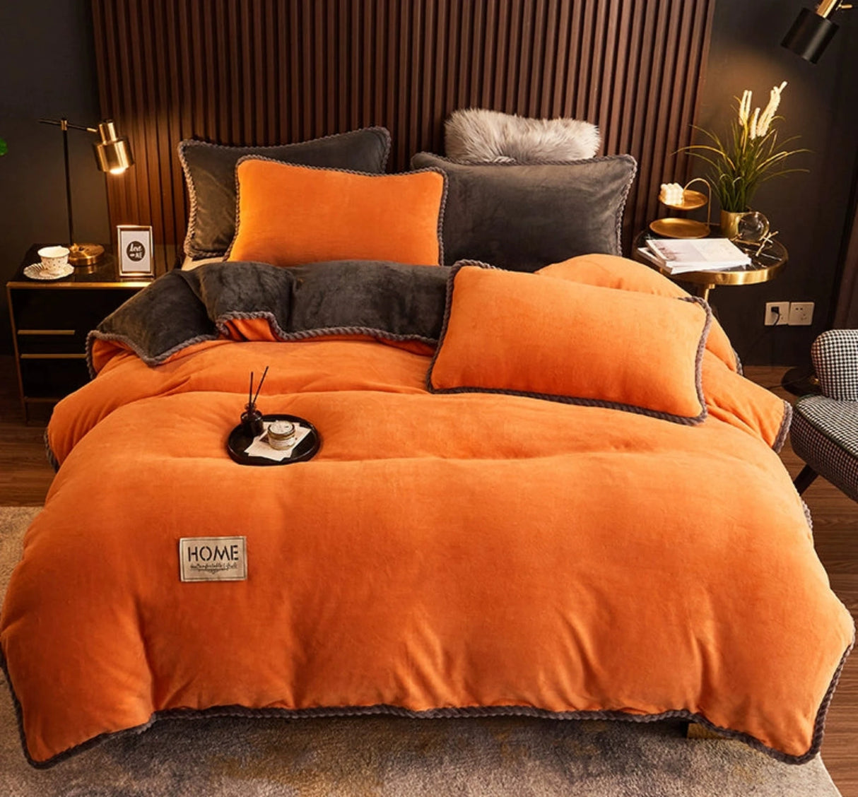 Luxurious Milk Fiber 4-Piece Flannel Bedding Set for Winter Julia M LifeStyles