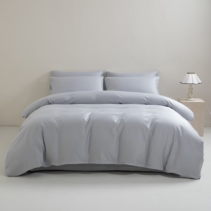 Atour Planet Same Style 100% Pure Cotton Four-Piece Bedding Set, Solid Color, Skin-Friendly, Home Use Fitted Sheet, Flat Sheet, Duvet Cover, Pillowcase