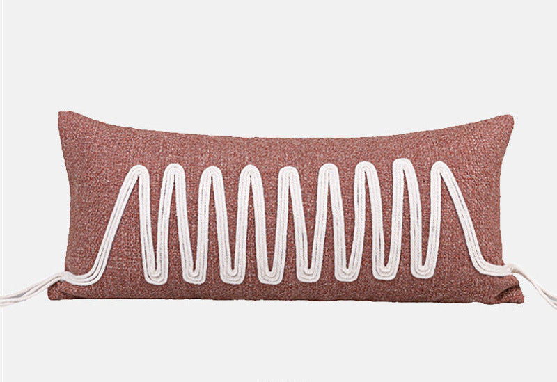 Woven Cotton Rope Lumbar Pillow