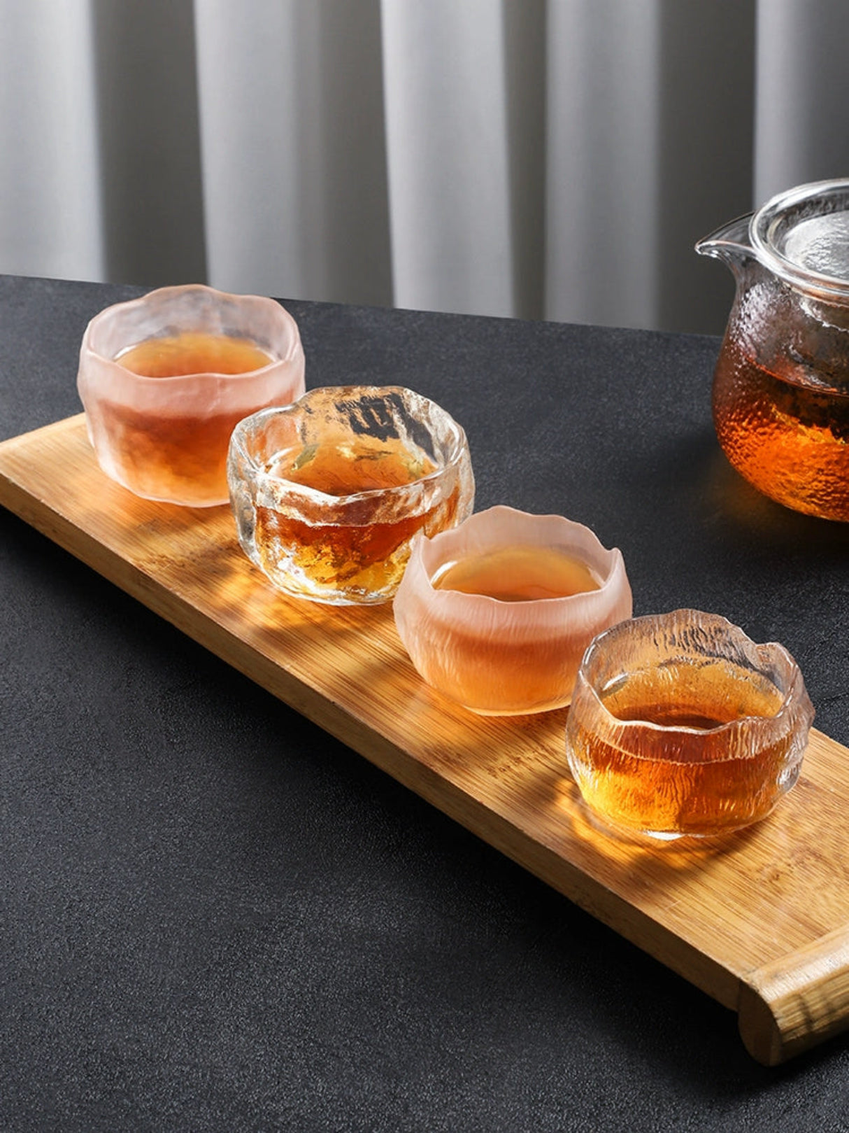 Frosted Japanese Glass Tea Cup – Elegant Single Serve Teacup - Julia M LifeStyles