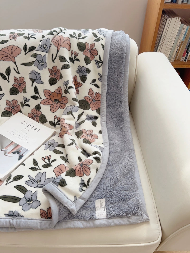 Scandinavian Winter Luxe Coral Fleece Throw Blanket Julia M LifeStyles