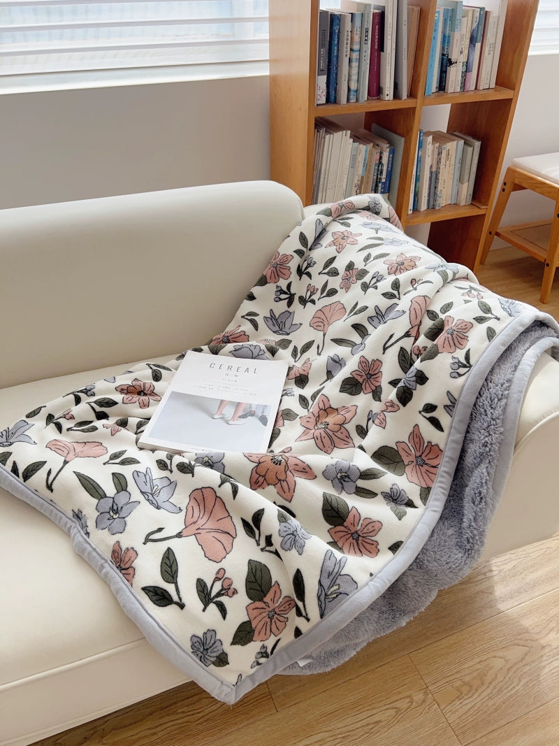 Scandinavian Winter Luxe Coral Fleece Throw Blanket Julia M LifeStyles