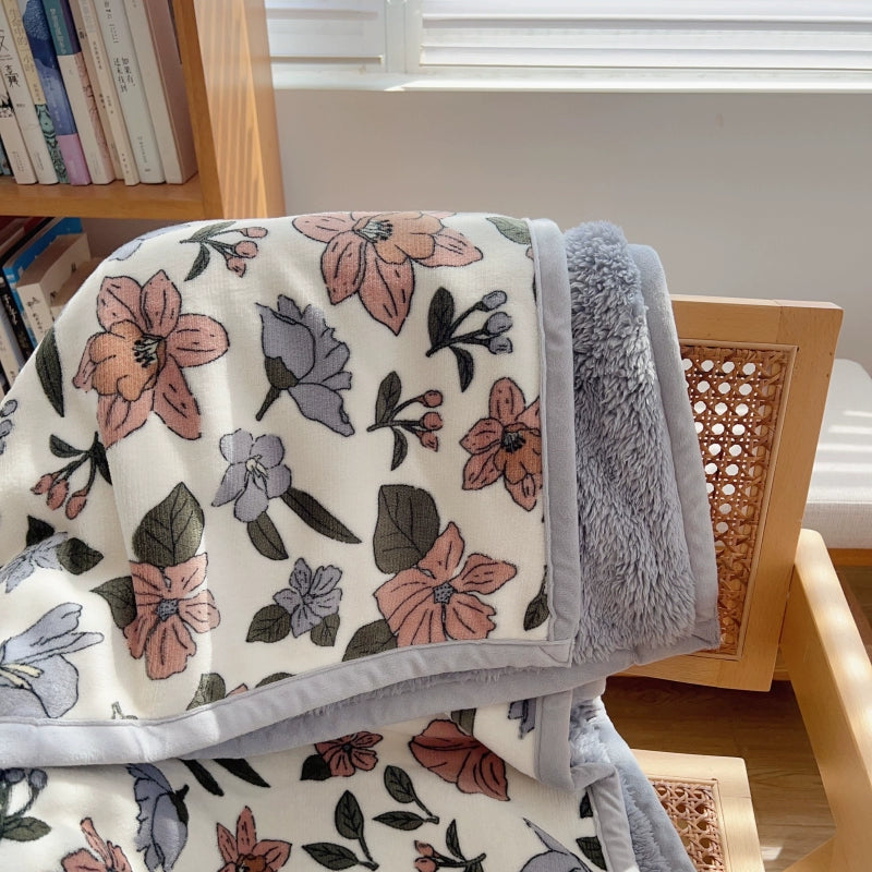 Scandinavian Winter Luxe Coral Fleece Throw Blanket Julia M LifeStyles