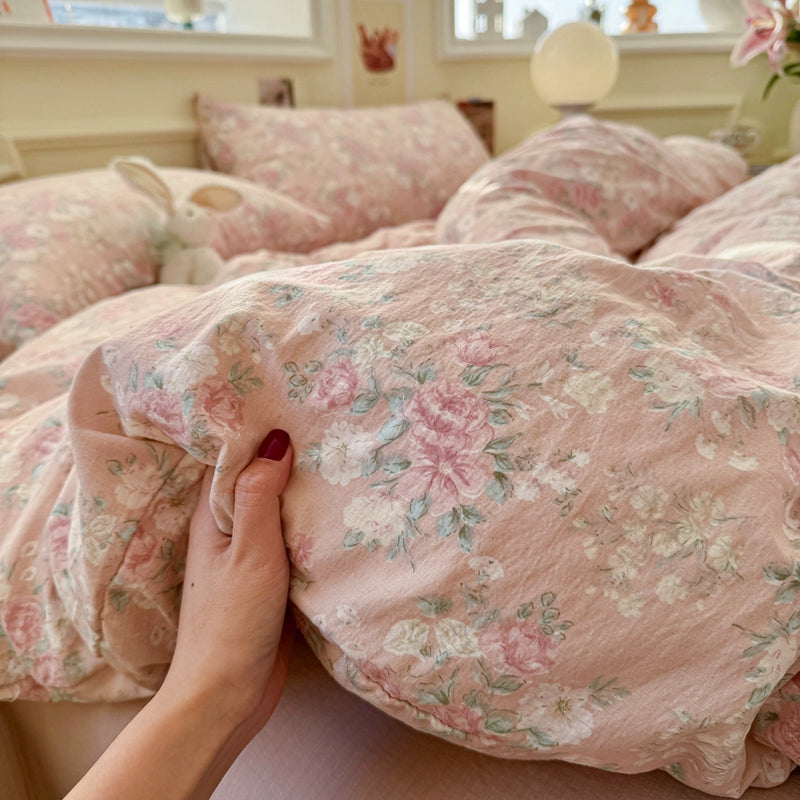 Class A Four-Piece Bedding Set Pure Cotton All Cotton All Year Round Quilt Cover Bed Sheets Quilt Cover Bed Student Dormitory Three-Piece Set Fitted Sheet 4 Julia M LifeStyles