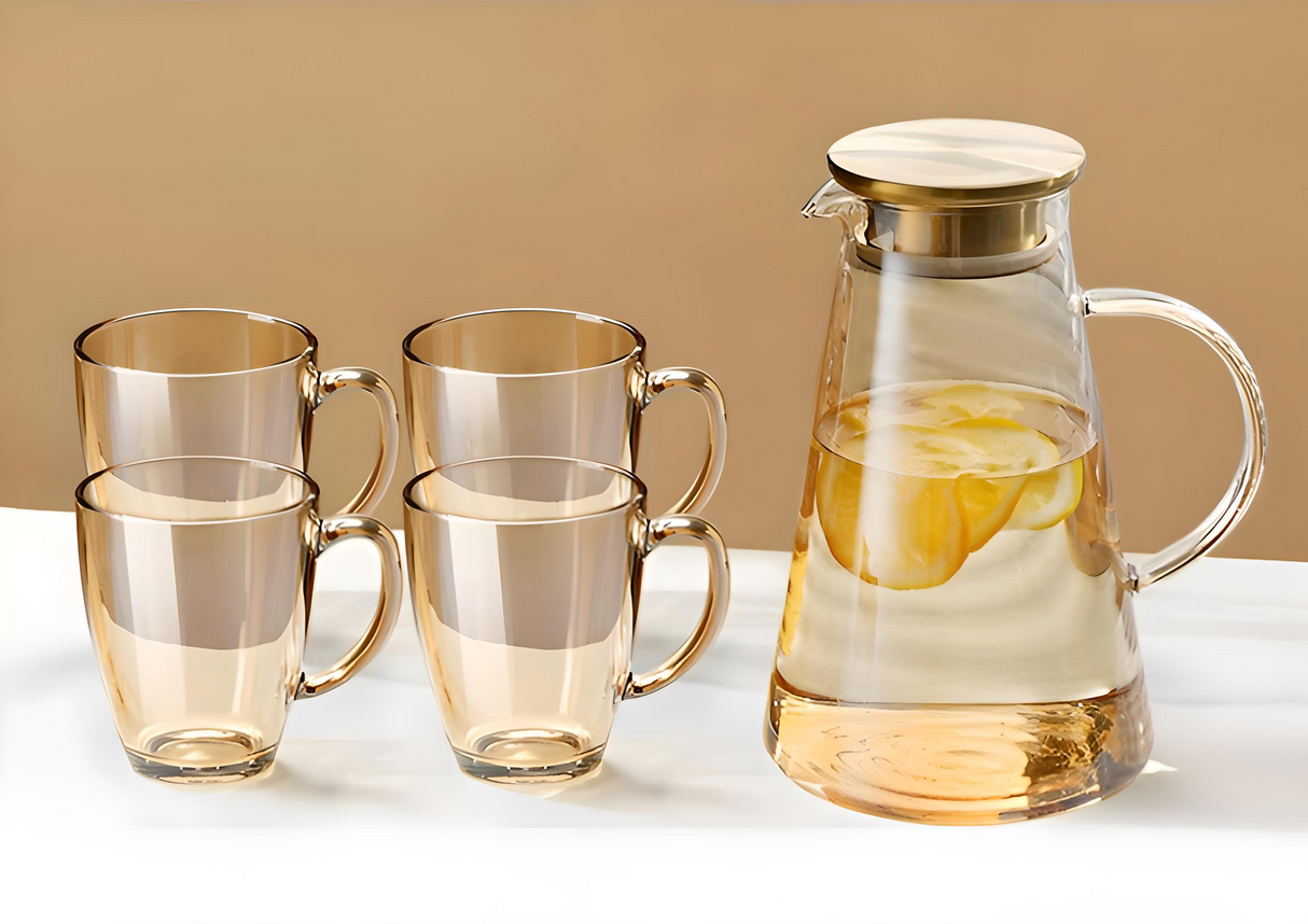 Julia M Lifestyles 380ml Drop-Resistant Tempered Glass Mug Julia M Home & Kitchen