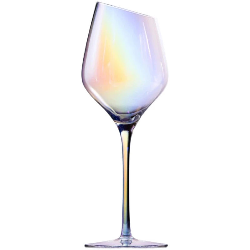 Japanese-Style Colorful Crystal Wine Goblet - Rainbow Champagne Glass Julia M LifeStyles