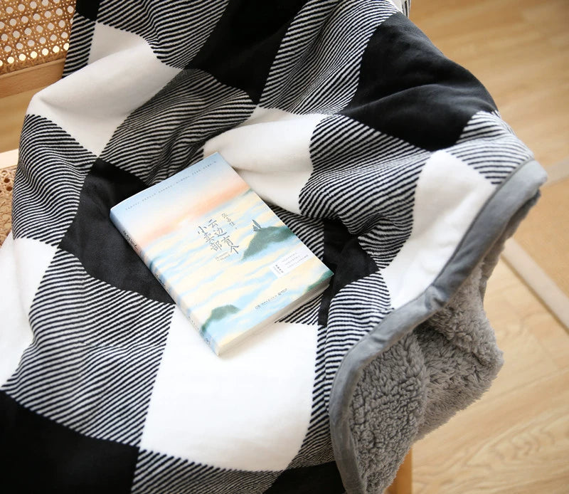 Scandinavian Winter Luxe Coral Fleece Throw Blanket Julia M LifeStyles