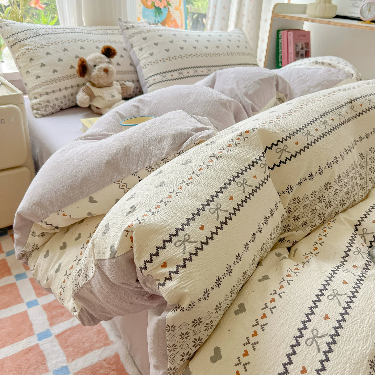 Class A Four-Piece Bedding Set Pure Cotton All Cotton All Year Round Quilt Cover Bed Sheets Quilt Cover Bed Student Dormitory Three-Piece Set Fitted Sheet 4 Julia M LifeStyles