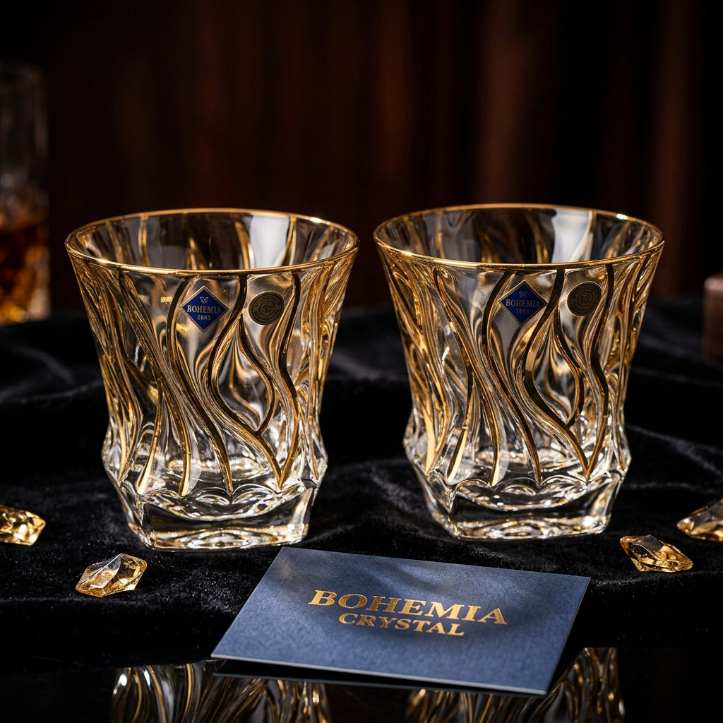 Aurelia Gold-Accent Whiskey Glasses