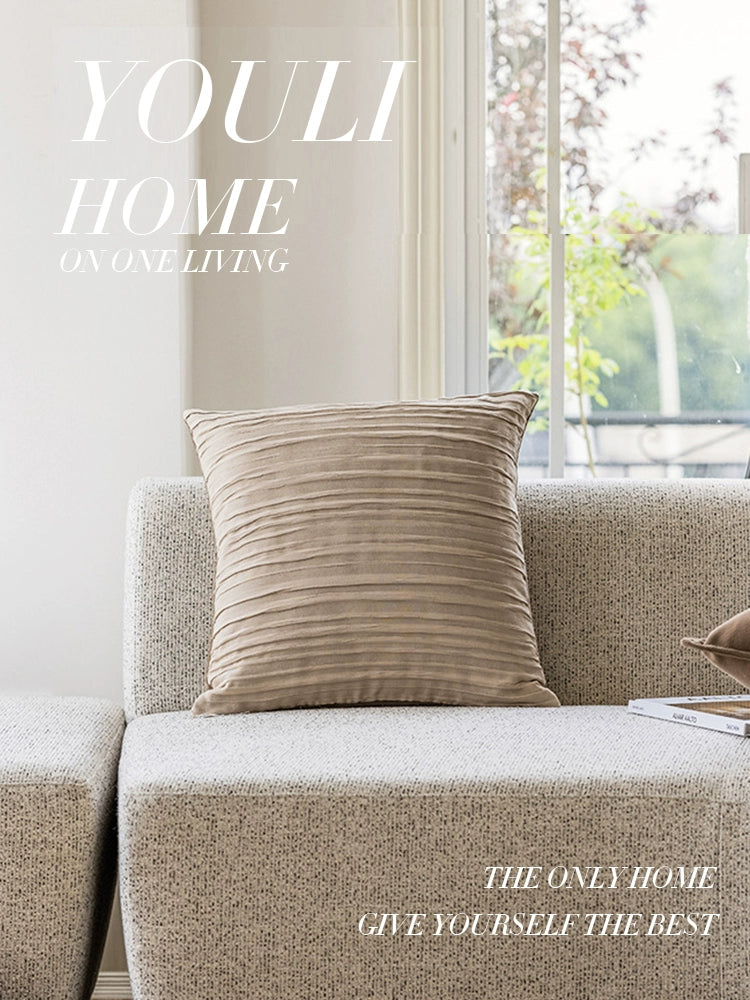 Brown Oatmeal Cream Color Accessible Luxury Living Room Sofa Pillow Cases French Beige Mid-Ancient Pillow Classy Bedside Cushion Julia M Home & Kitchen