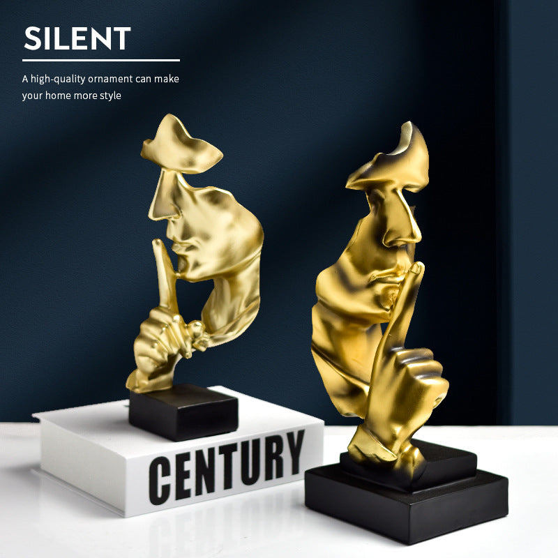 Cross-border Hot Mask Abstract Character Resin Ornaments Living Room Coffee Table Wine Cabinet Statue High-end Home Decorations