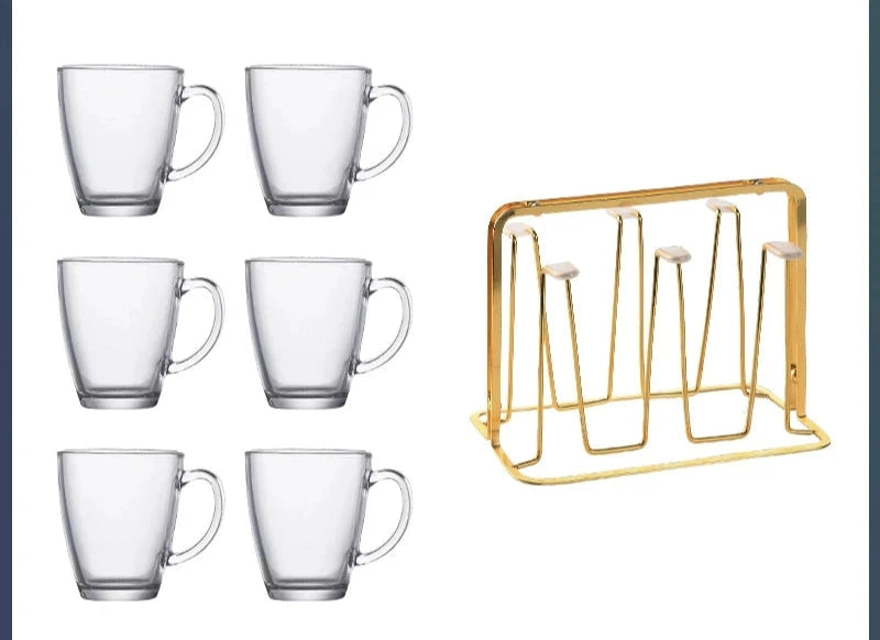 Julia M Lifestyles 380ml Drop-Resistant Tempered Glass Mug Julia M Home & Kitchen