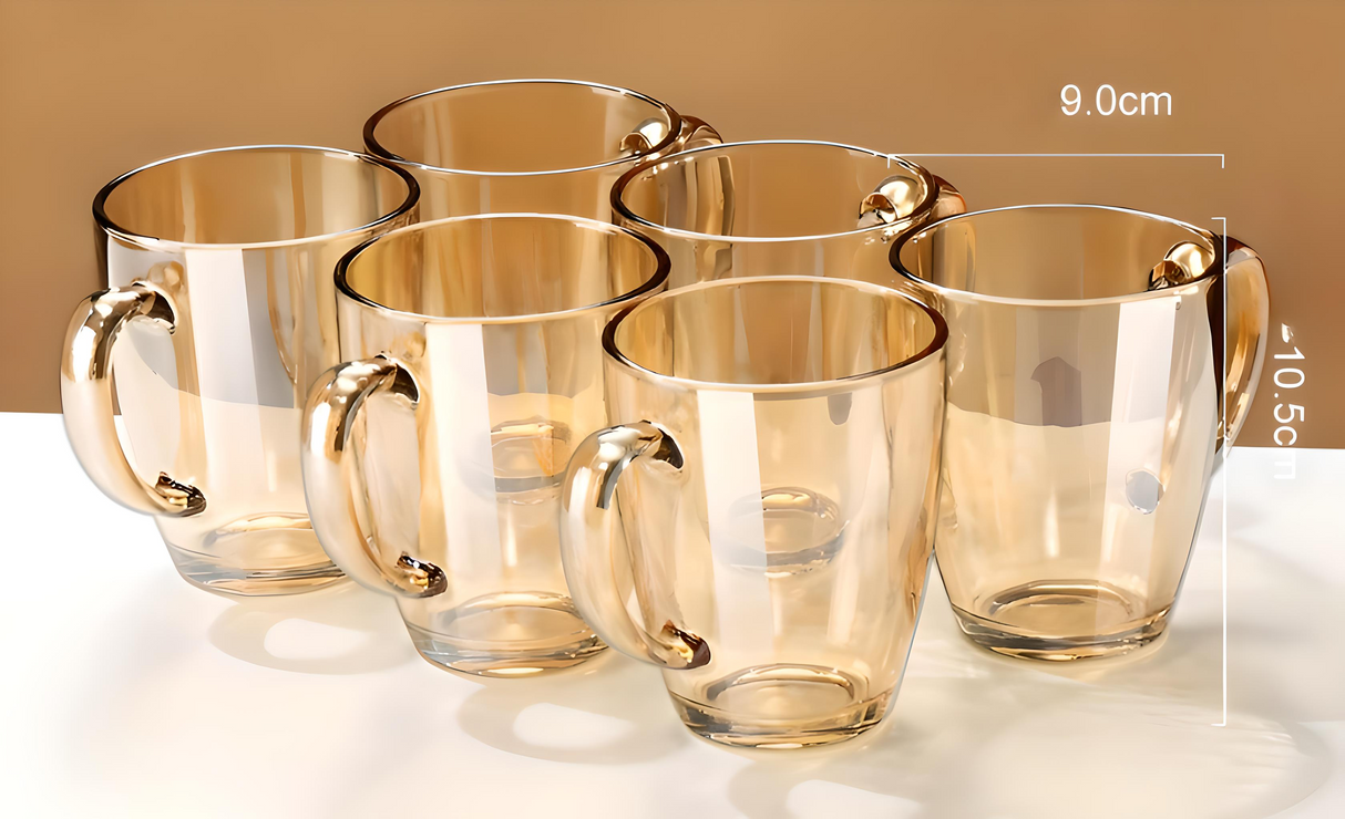 Julia M Lifestyles 380ml Drop-Resistant Tempered Glass Mug Julia M Home & Kitchen