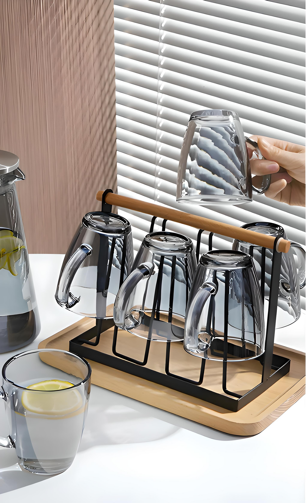 Julia M Lifestyles 380ml Drop-Resistant Tempered Glass Mug Julia M Home & Kitchen