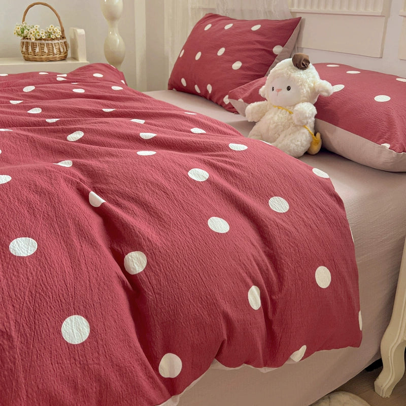 Class A Four-Piece Bedding Set Pure Cotton All Cotton All Year Round Quilt Cover Bed Sheets Quilt Cover Bed Student Dormitory Three-Piece Set Fitted Sheet 4 Julia M LifeStyles