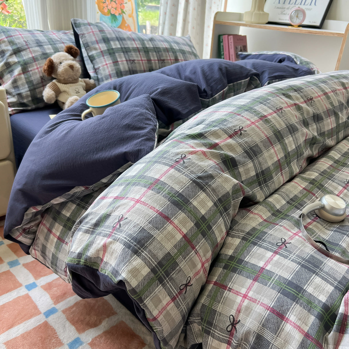 Class A Four-Piece Bedding Set Pure Cotton All Cotton All Year Round Quilt Cover Bed Sheets Quilt Cover Bed Student Dormitory Three-Piece Set Fitted Sheet 4 Julia M LifeStyles