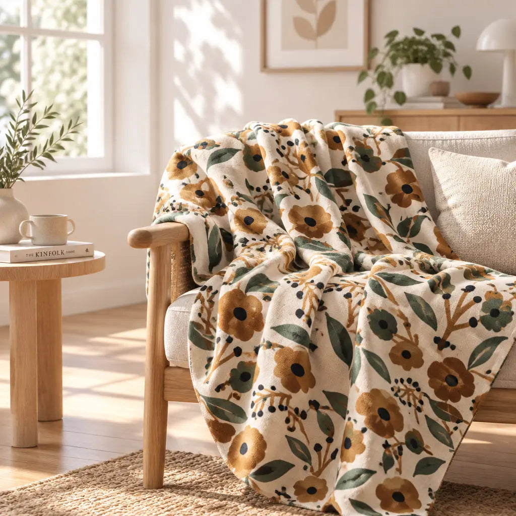 Scandinavian Winter Luxe Coral Fleece Throw Blanket Julia M LifeStyles