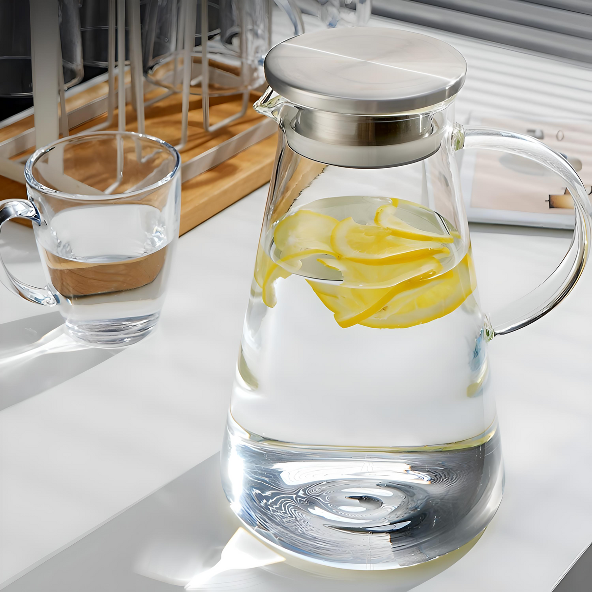 Julia M Lifestyles 380ml Drop-Resistant Tempered Glass Mug Julia M Home & Kitchen