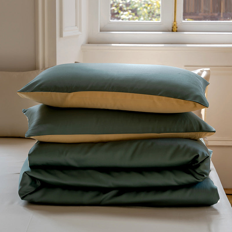 High-end Lanjing Tencel Ice Silk Bed Sheet Single Piece Silky Quilt Cover Single Double Pillow Case Bed Cover for Household