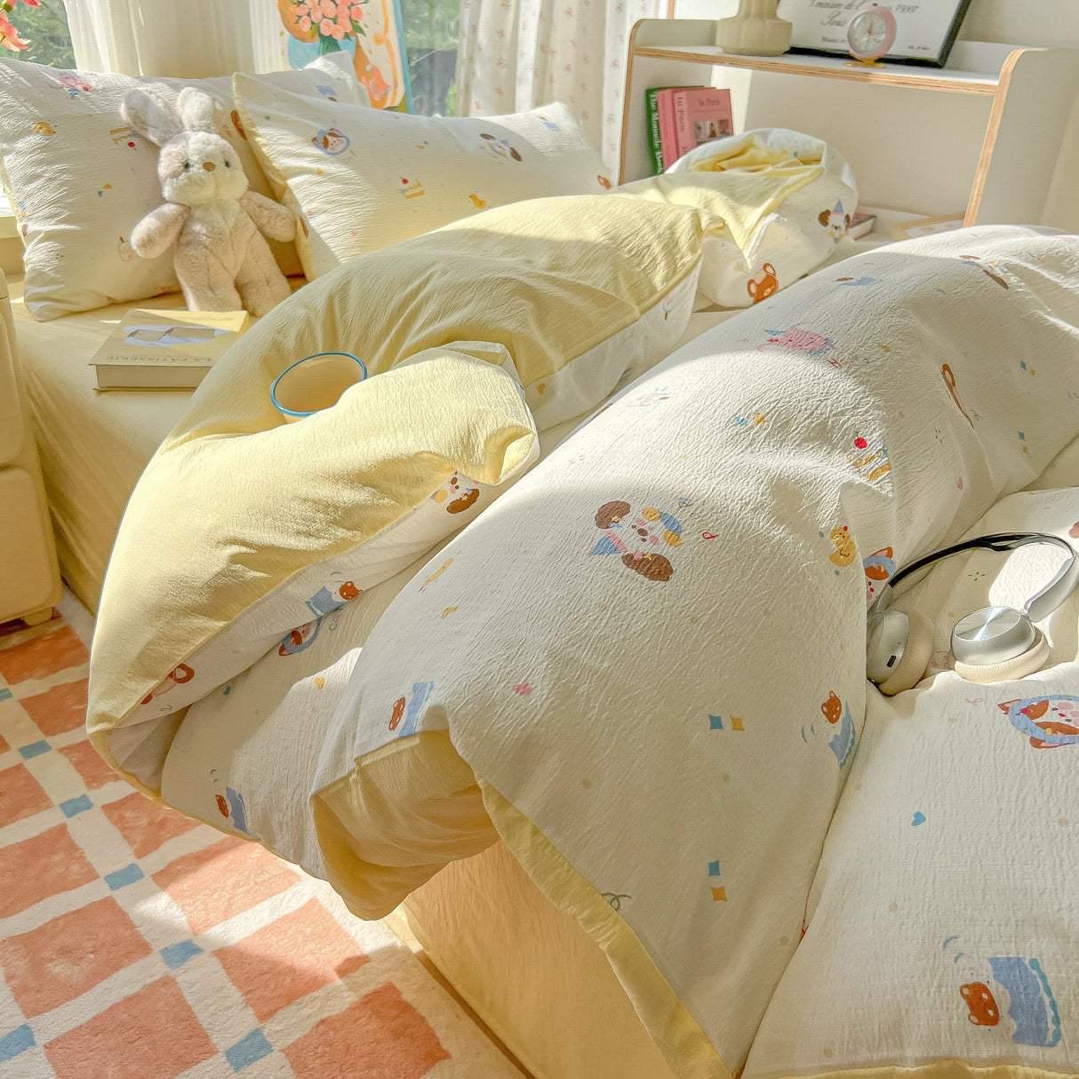 Class A Four-Piece Bedding Set Pure Cotton All Cotton All Year Round Quilt Cover Bed Sheets Quilt Cover Bed Student Dormitory Three-Piece Set Fitted Sheet 4 Julia M LifeStyles