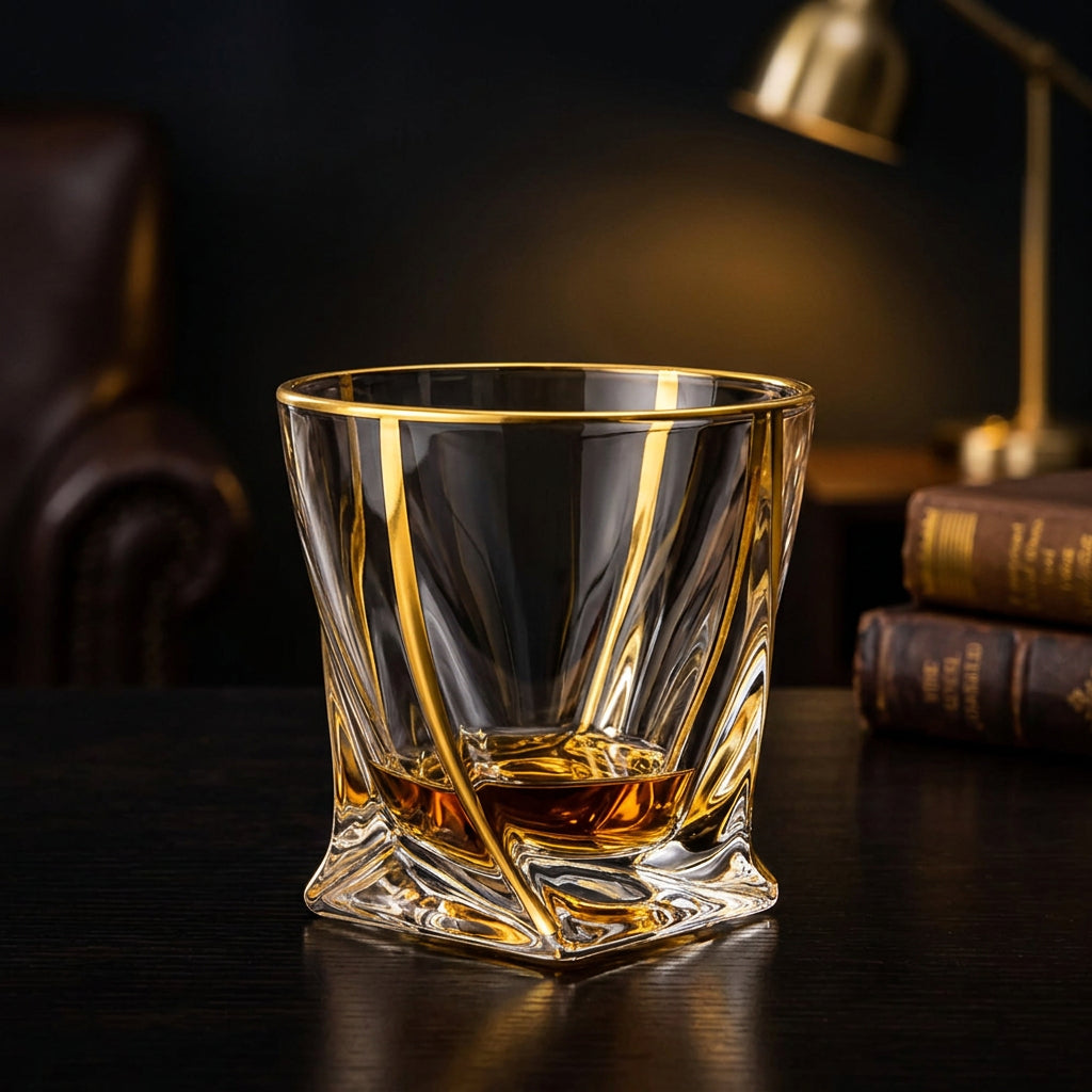 Gilded Hour Whiskey Glass