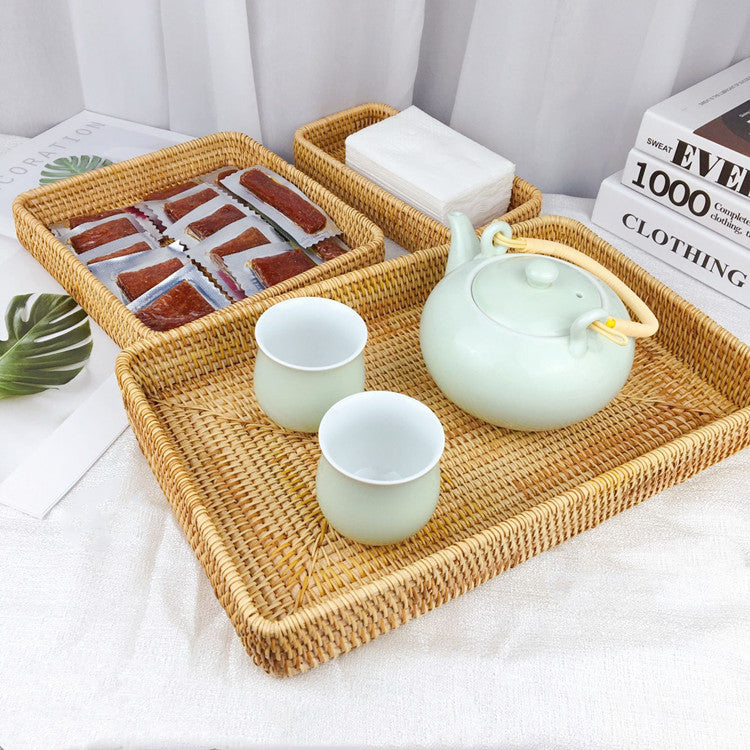 Wicker tray, tabletop storage basket - Julia M LifeStyles