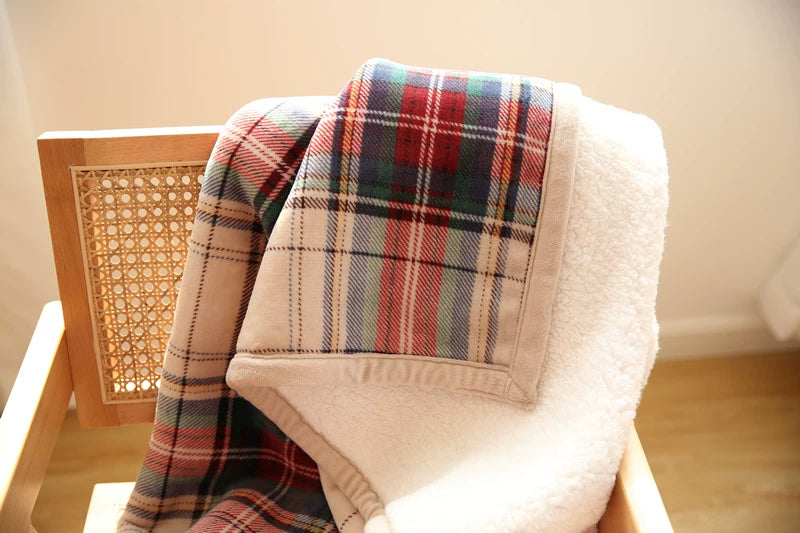 Scandinavian Winter Luxe Coral Fleece Throw Blanket Julia M LifeStyles