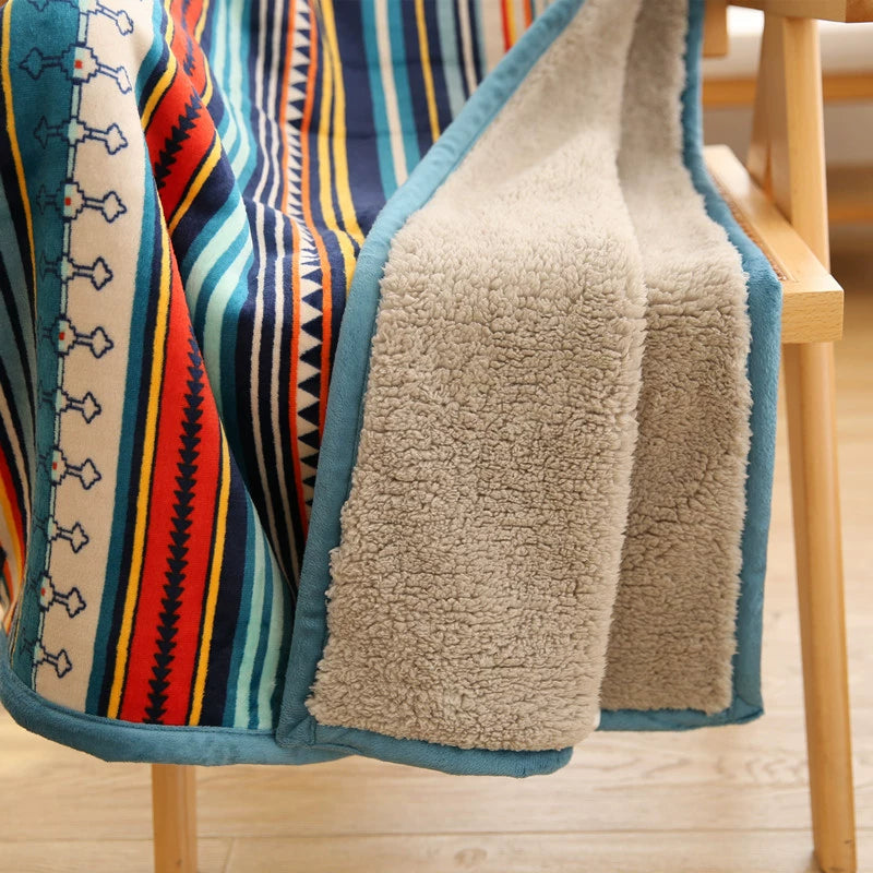 Scandinavian Winter Luxe Coral Fleece Throw Blanket Julia M LifeStyles